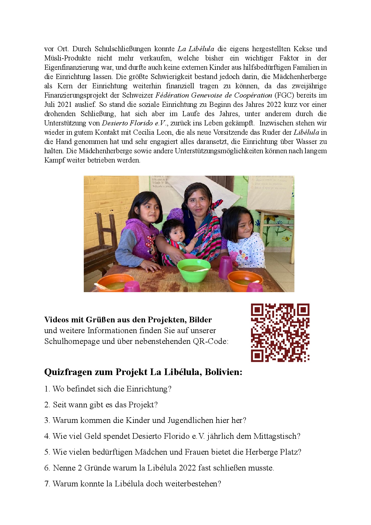Kurzinfo Bolivien La Libélula 0002