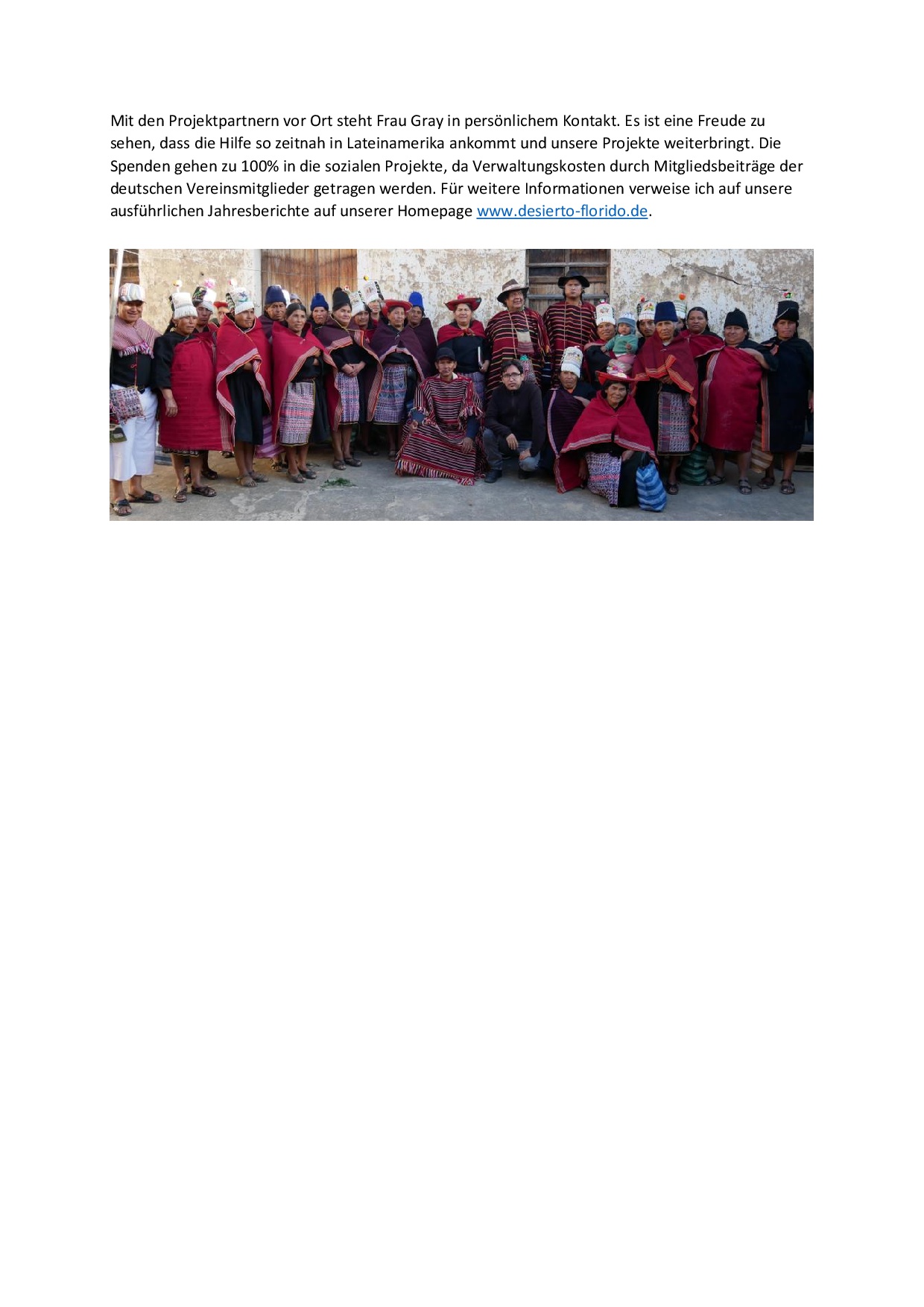 Dankesschreiben Bolivienprojekt 0002